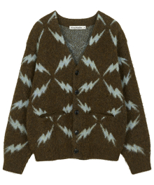 LIGHTNING JACQUARD CARDIGAN [BROWN]