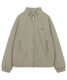 LOGO ZIP UP FLEECE JACKET [BEIGE]