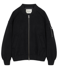 WOOL BLOUSON JUMPER [BLACK]