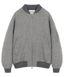 WOOL BLOUSON JUMPER [MELANGE]