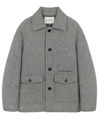 비바스튜디오(VIVASTUDIO) WOOL HALF JACKET [MELANGE GRAY] 상품 이미지