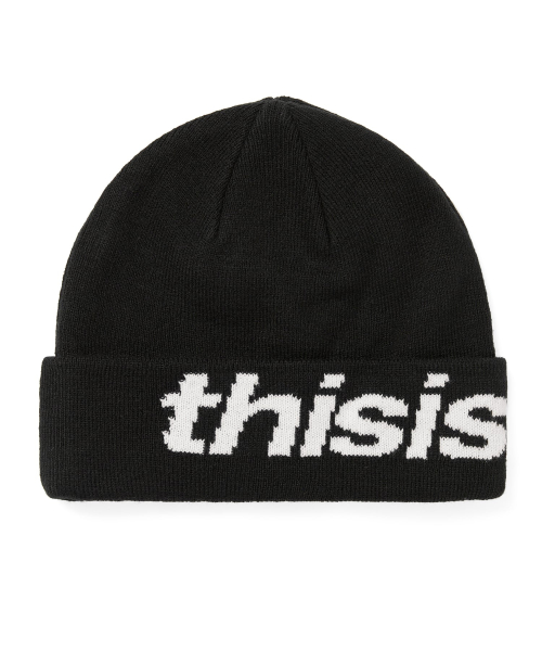 MUSINSA公式 | thisisneverthat® HSP-Logo Big Cuff Beanie Black