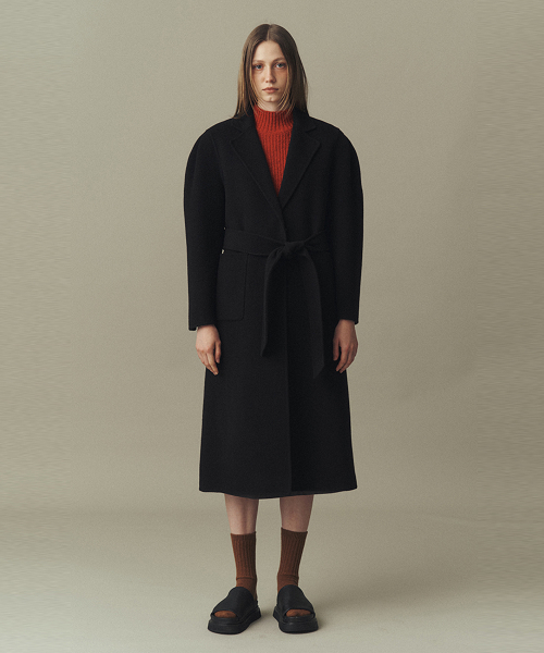 PUFF SLEEVES HANDMADE COAT_BLACK