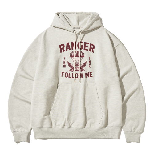 Худи оверсайз 75th Ranger Airborne винтажный овсяный