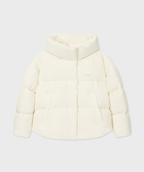 Высокий воротник Duck Down пуховик Puffer Ivory
