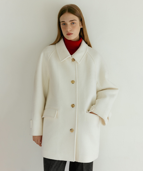 튜드먼트(TTUDEMENT) CLASSIC WOOL HALF COAT CREAM - 사이즈 & 후기