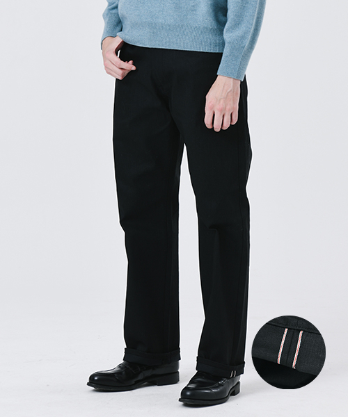 F723KB Regular Fit Selvedge Black Denim (Kurabo Collection)