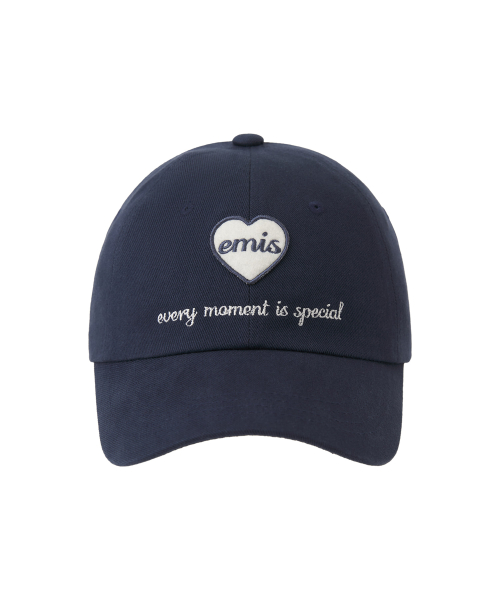 HEART WAPPEN BALL CAP-NAVY
