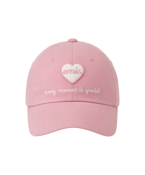 HEART WAPPEN BALL CAP-PINK