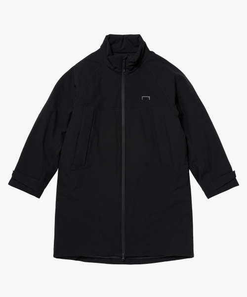 PADDED OVER FIT RAIN COAT-BLACK