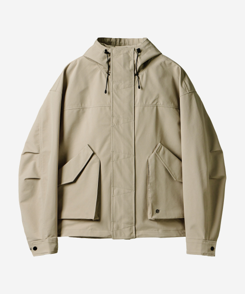 3 Layer Hard Shell Short-Jacket - BEIGE