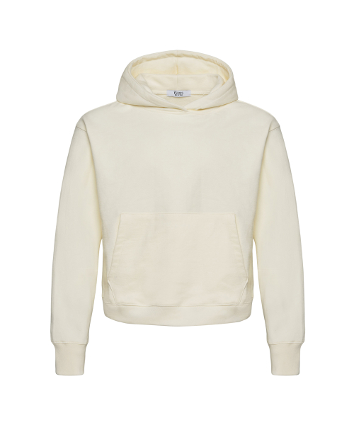 Crop Dyed Hood WHITE