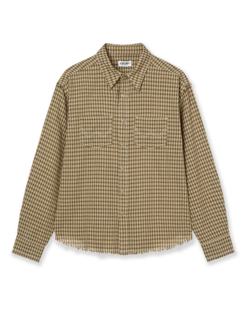 WESTERN CHECK SHIRTS [YELLOW GREEN]