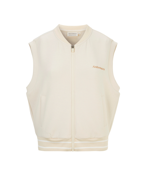 Женский трикотажный жилет с цепью Spaceship Light Beige
