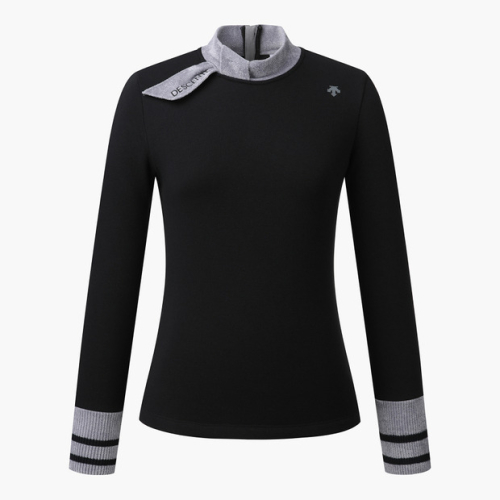 데상트골프() 여성 넥변형 밍크기모 티셔츠 (DP42WFTLO9) 상품 이미지