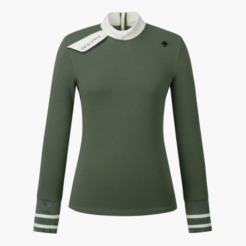 데상트골프() 여성 넥변형 밍크기모 티셔츠 (DP42WFTLO9) 상품 이미지