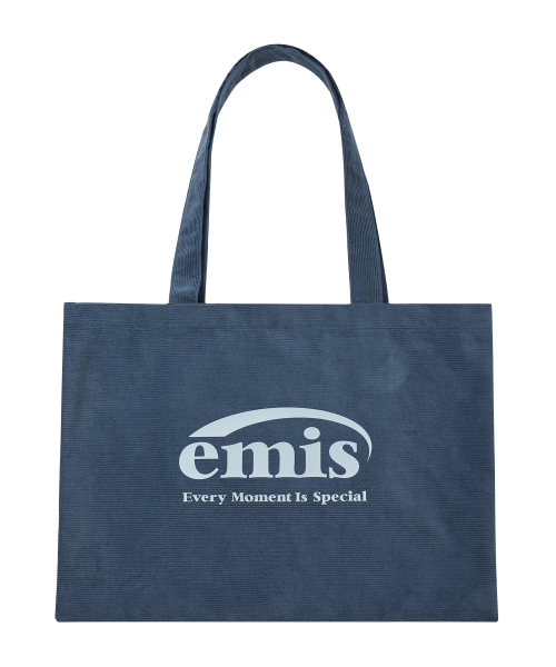 【EMIS】CORDUROY ECO BAG-BLUE CORDUROY ECO BAG-BLACK - EMIS