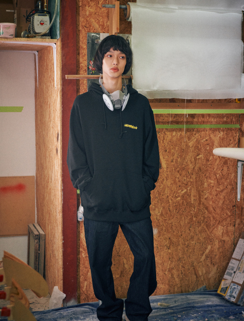 Ziii Print Hoodie Black
