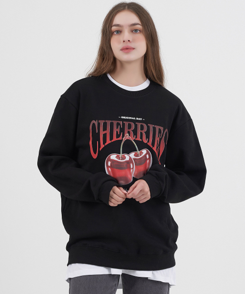 [Флис на выбор] Chromium Cherry свитшот [Black]
