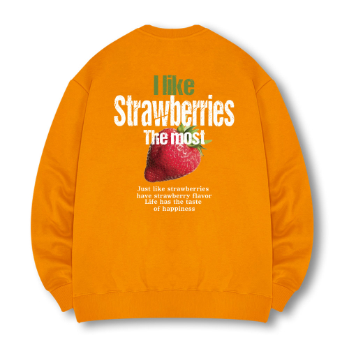 Свитшот с принтом Strawberry [Mustard]