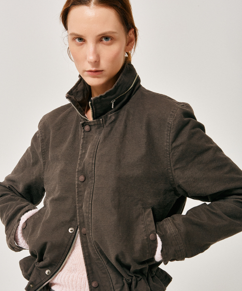 W Brock washed cotton jacket umber