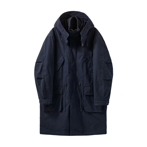 GREENFORD DETACHABLE LINER LONG FIELD JACKET - D/NAVY (P244MCT510)