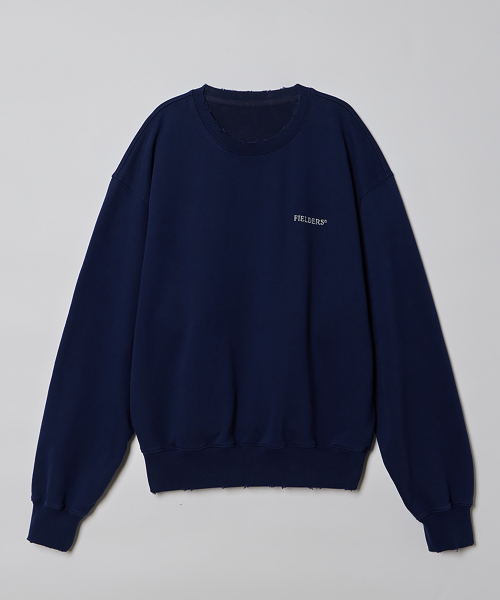 LOGO DAMAGED SWEAT SHIRTS NAVY