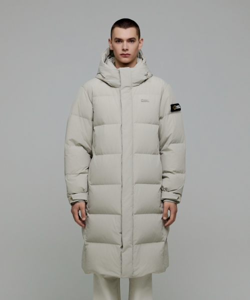 N244UDW860 Caiman Pro длинный пуховик AGATE GREY