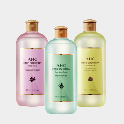 에이에이치씨() AHC 허브솔루션 토너 500ml 2개(알로에베라/로즈/레몬 중 교차 선택 가능) 상품 이미지