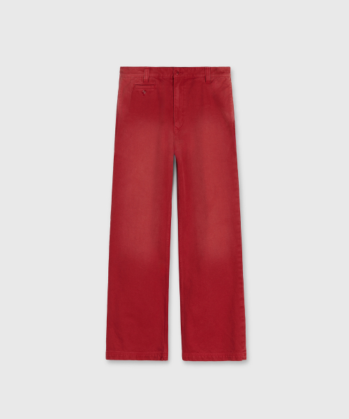 PORT DYE CANVAS TROUSERS OLD RED