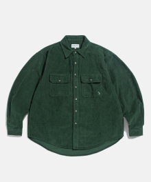 2 Pocket Corduroy Shirt Vintage Green