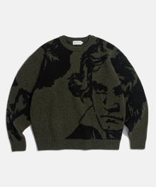 Beethoven Knit Sweater Olive