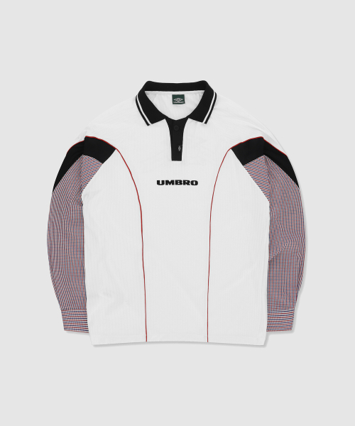 Поло [UMB X Slam Jam] в клетку White (UP411CRJO1)