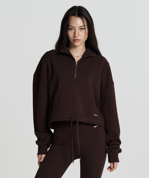 Женская трикотажная куртка на молнии (Brown)