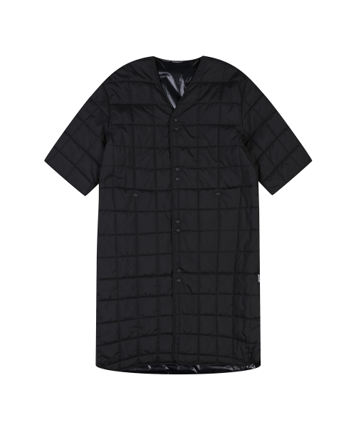 W QUILTED ROUND NECK LINING (BLACK)