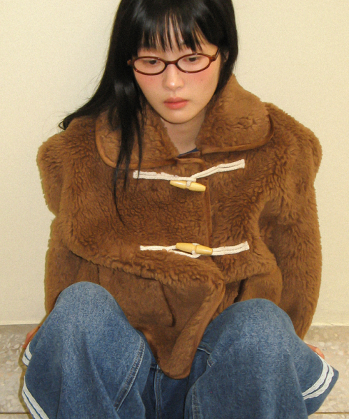 론론(RONRON) DUMBLE SHORT DUFFLE MUSTANG JACKET BROWN