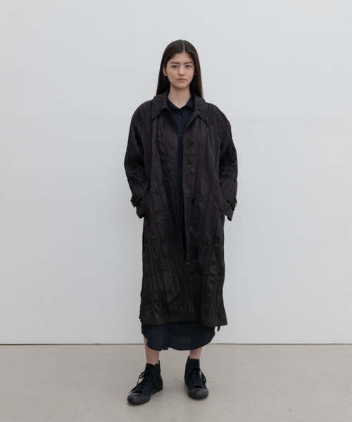 3ND HANJI TRENCH COAT - black