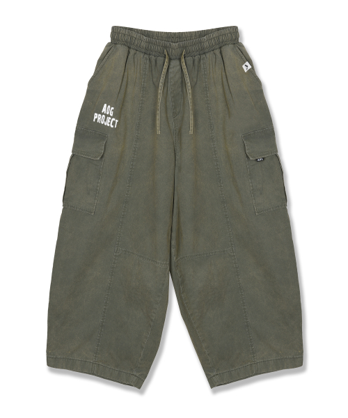 Garment Dye винтажные широкие брюки (Khaki)