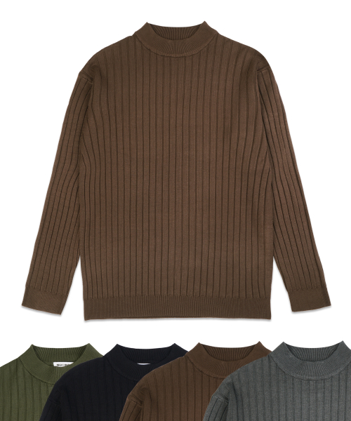 Рубчатый свитер хавник [Brown]