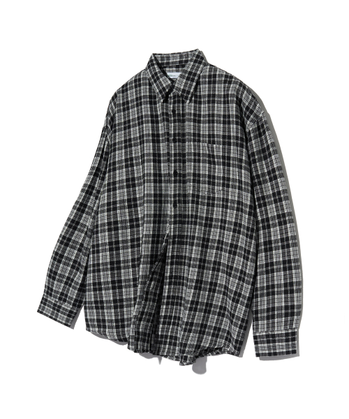 Свободная фланелевая рубашка в клетку 87-STAN130 Black