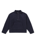 [Mmlg] BETWEEN FLEECE HALF SWEAT (NAVY)