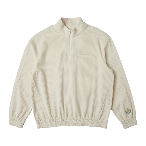 Вельветовая олимпийка Tiger 1/4 Zip (Cream)
