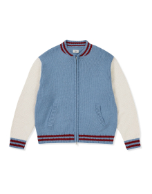 [Mmlg] PLAYER KNIT JACKET (BLUE)