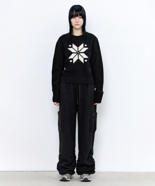 Зимние брюки из букле BLACK