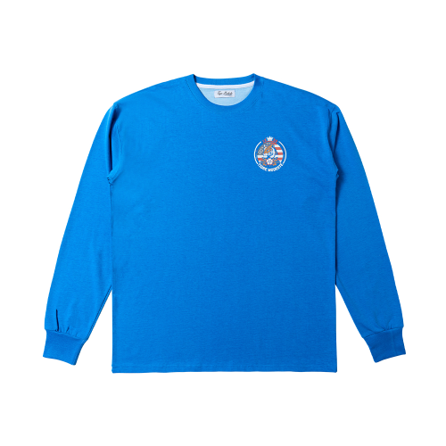 Винтажный лонгслив 80S Tiger (Blue)
