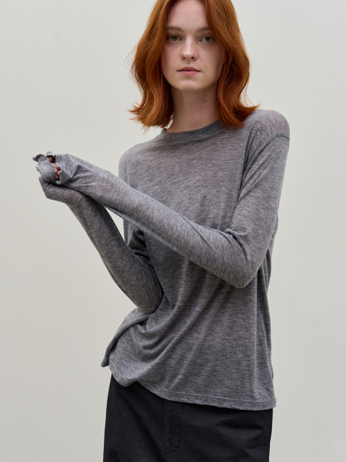 TENCEL WOOL LONG SLEEVE T-Shirt_5 color