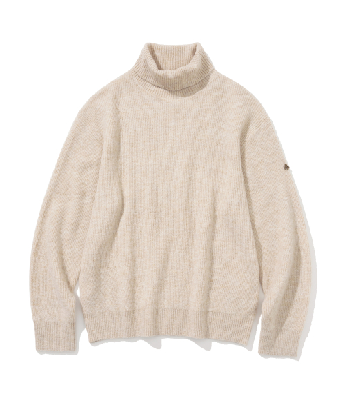alpaca turtle neck knit cream