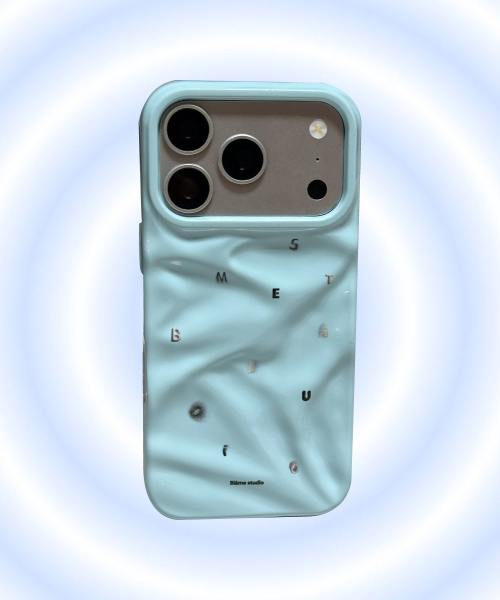 Blame Metallic logo sky blue case