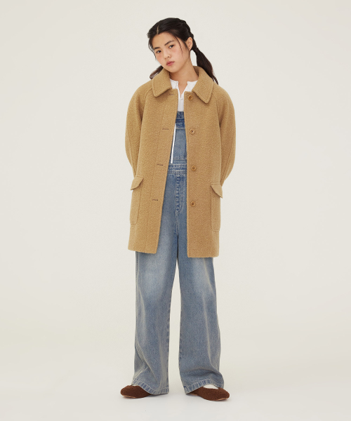 커버낫 우먼() 우먼 부클 하프 코트 Beige 상품 이미지