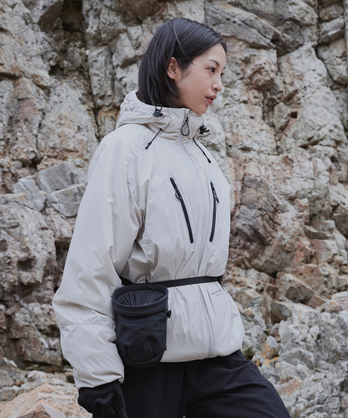 REFLECTIVE STITCH PRIMALOFT INSULATION JACKET LIGHT GRAY_WOL086